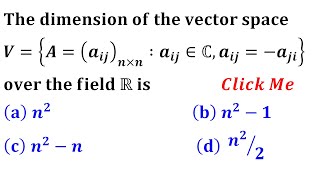 gate 2009 linear algebra dimension of vector space