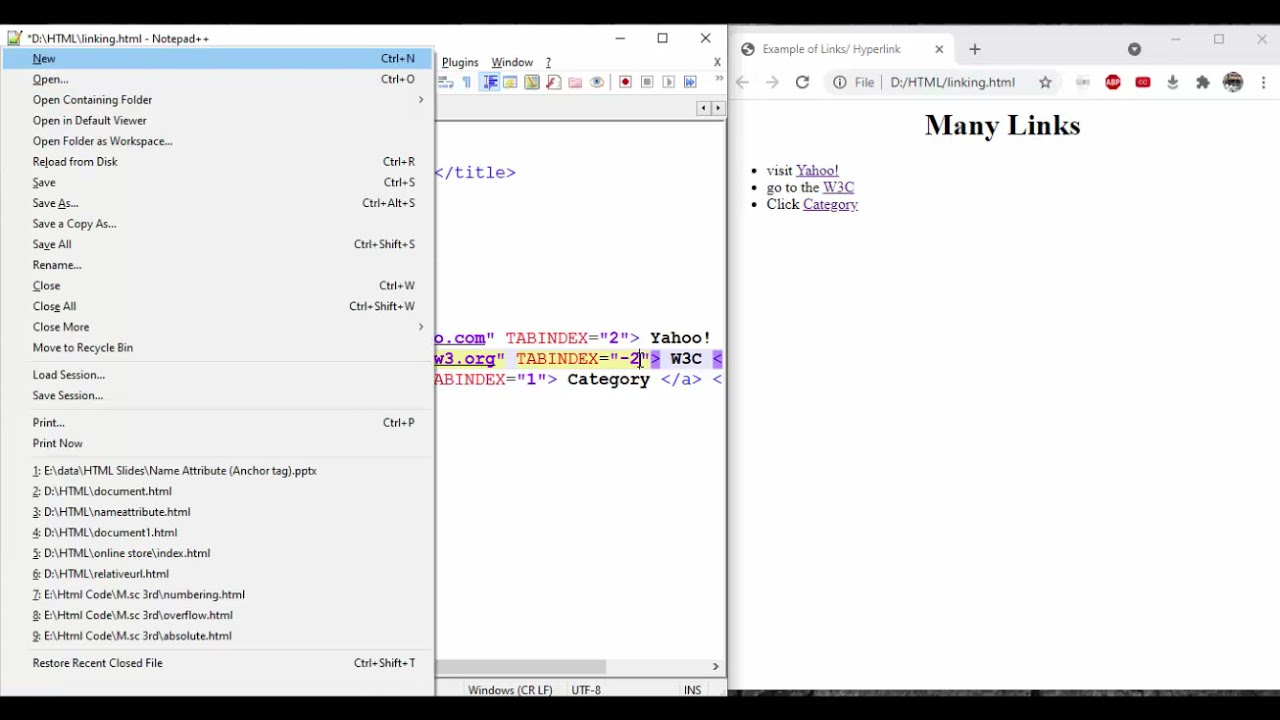 TABINDEX ATTRIBUTE HTML THE DEFINITIVE GUIDE YouTube