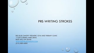 Handwriting Readiness- Developing Pre Writing Skills