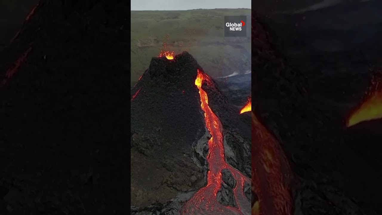 Iceland volcano erupts, spewing fast-moving lava