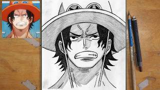 Drawing Portgas D. Ace from One Piece | Pencil Sketch for Beginners