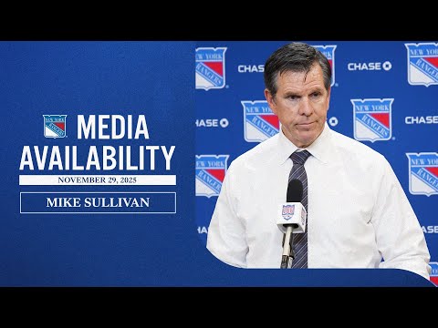 NYR vs TBL: Mike Sullivan Postgame Media Availability | Nov. 29, 2025