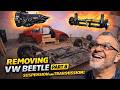 Breaking down the VW Chassis to further the car restoration. #automobile #carrestoration #vwbeetle