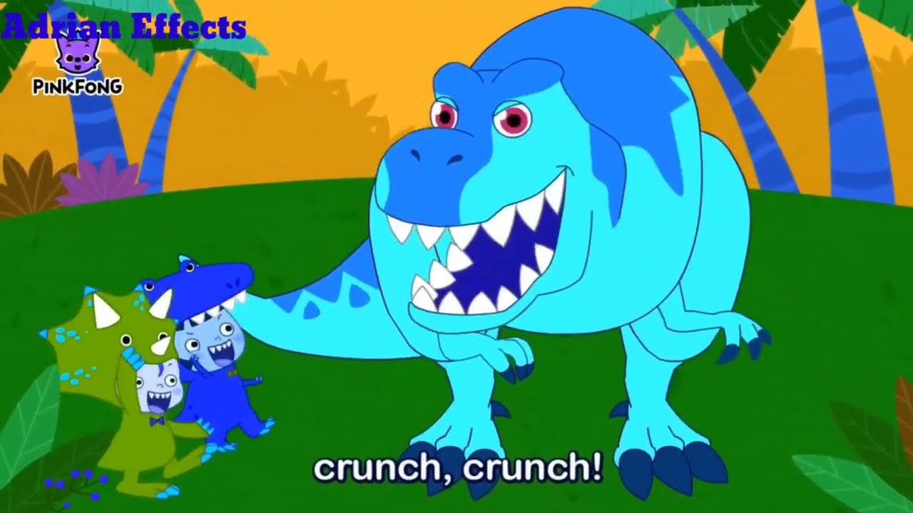Crunch with Your Teeth! 🦖Crunch Crunch Dino Song Loop | Adrian Effects