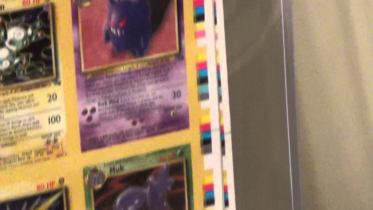 Pokemon UNCUT Sheet #24 Fossil Non Holo RARE 4th Print 1999 - TCA -