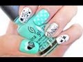 Hearts, Stars & Splatters Nail Tutorial (Konad Stamping) (My GenBeauty Nails 2013)