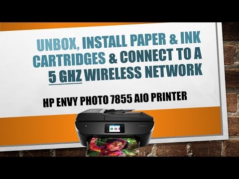 HP Envy Photo 7855 | 7864 | 7830 | 7820 printer Unboxing Connect to 5GHz Wireless network