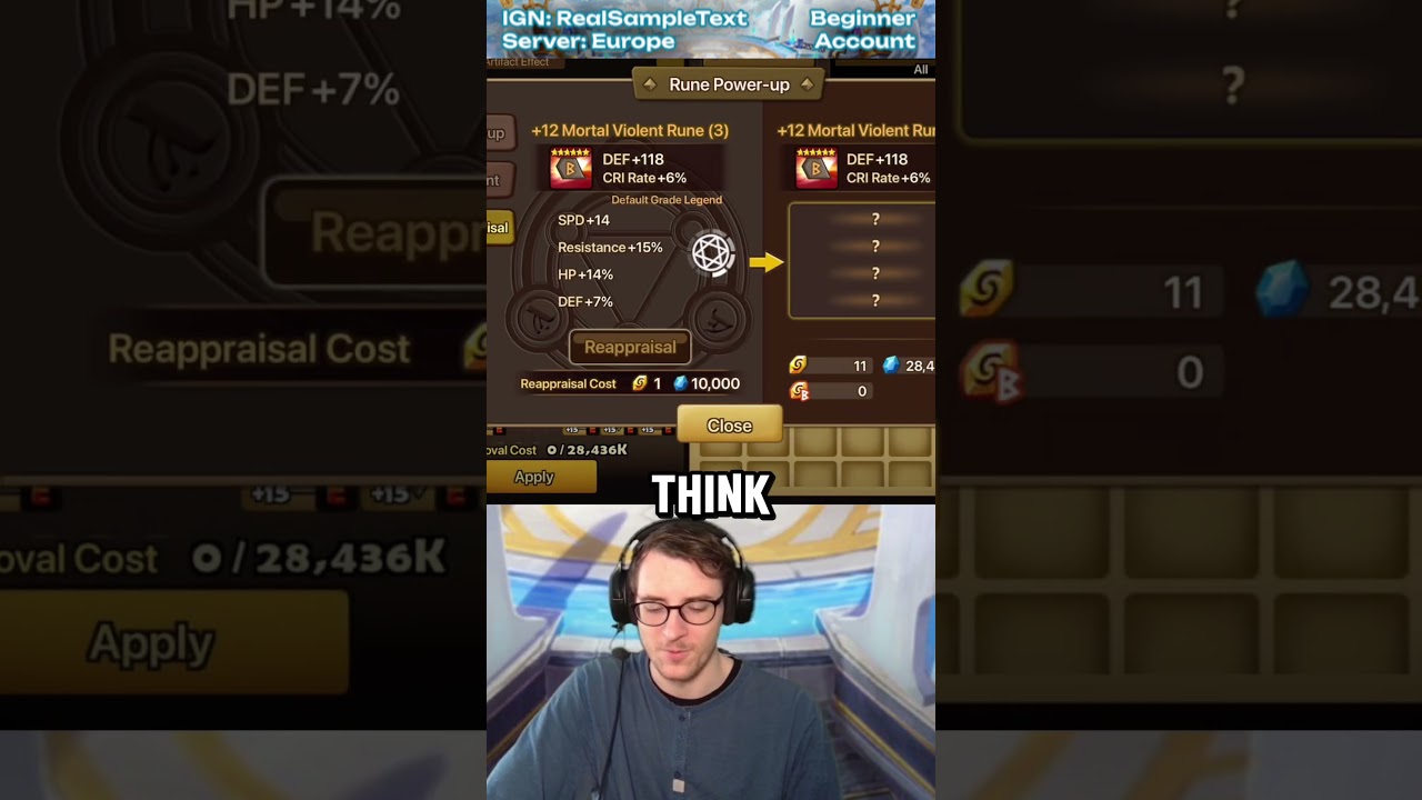 НЕ НЕДООЦЕНИВАЙТЕ ЭТИ КАМНИ ПЕРЕОЦЕНКИ!! Аккаунт Sky Fever - Summoners War