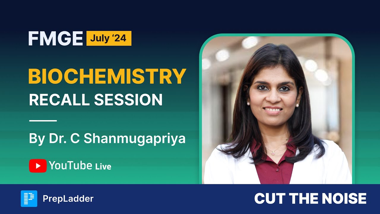 FMGE July '24 Biochemistry Recall by Dr. Shamugapriya🔍