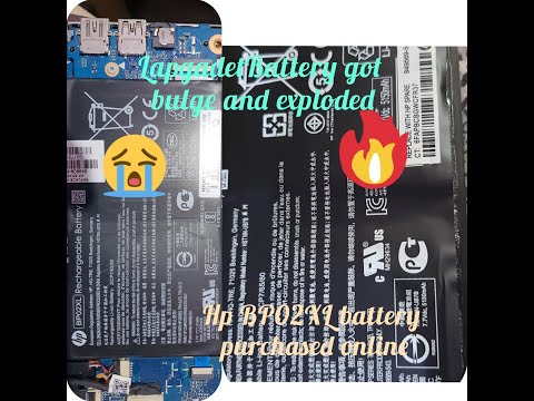 HP BP02XL internal battery replace|Don't purchase laptop battery online| Lapgadget battery got bulge