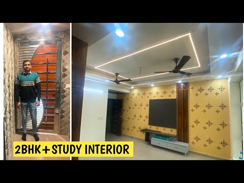 2BHK+Study 1250sq.ft Flat Interior In 16th Avenue Gaur City. Noida Extension @pd Interior world