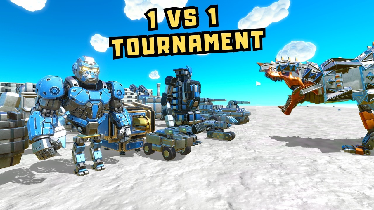 1 vs 1 robot Tournament age of warbots