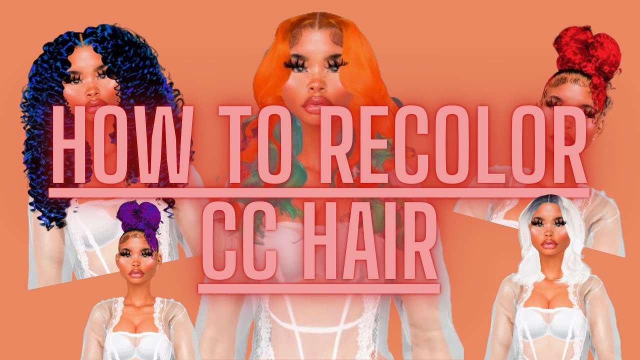 How to Recolor CC Hair | Sims 4 CAS - YouTube