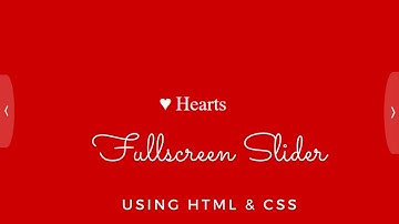 Full Screen Slider Using HTML and CSS
