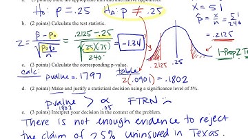 Exam 3 Review - Hypothesis Testing (Part 1)