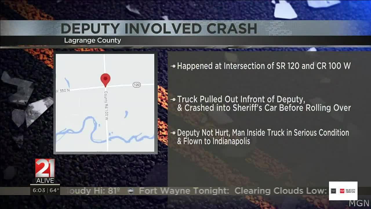 Michigan man critically injured after crash with LaGrange Co. sheriff’s ...