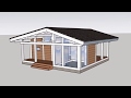 Построение модели одноэтажного фахверкового дома-бани 75 кв м в SketchUp. Выпуск # 51