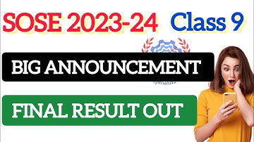BIG ANNOUNCEMENT । SOSE FINAL RESULT OUT #sose #soseresult #sosestem #sosehumanities #sosehe21st