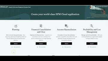 Oracle EPM Planning Cloud - Introduction to EPBCS Application Creation