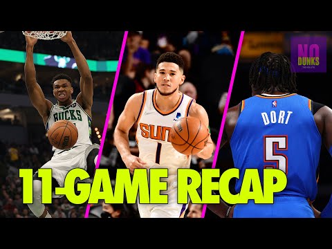 Quick Note About All 11 Games (Giannis Dominates AD! Suns Win 10th Straight! Dort!)