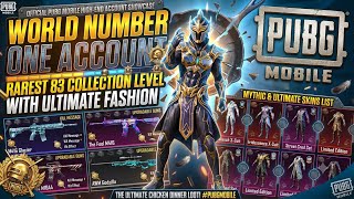WORLD NO.1 PUBG MOBILE ACCOUNT! 83 Collection Level, Ultimate Fashion, & All Upgradable Guns 🌟