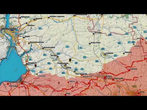 Анимированная карта боевых действий в Запорожской области с 1 по 30 июня 2023 года