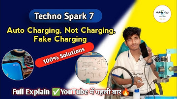 Techno Spark 7 Auto Charging Solution ✅ || Techno Spark 7 Not Charging Suction ✅ || Fake Charging ✅✅