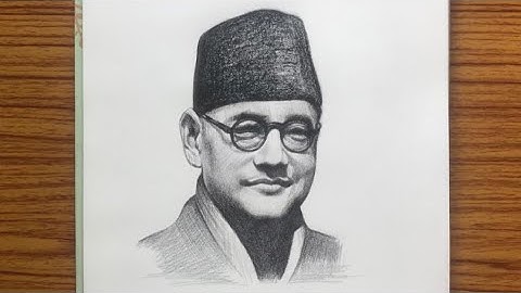 Netaji Subhash Chandra Bose Drawing Step by Step || Realistic Portrait Drawing