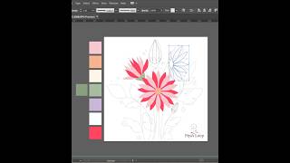 Floral Vector Design 🌸✨ | Speed Art & Coloring 🎨 #shorts