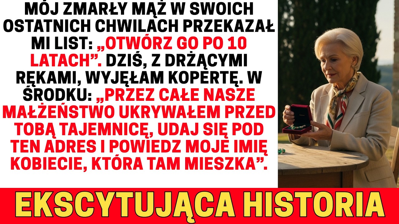 W swoich ostatnich chwilach mąż dał mi list: „Otwórz go po 10 latach”. Po 10 latach…