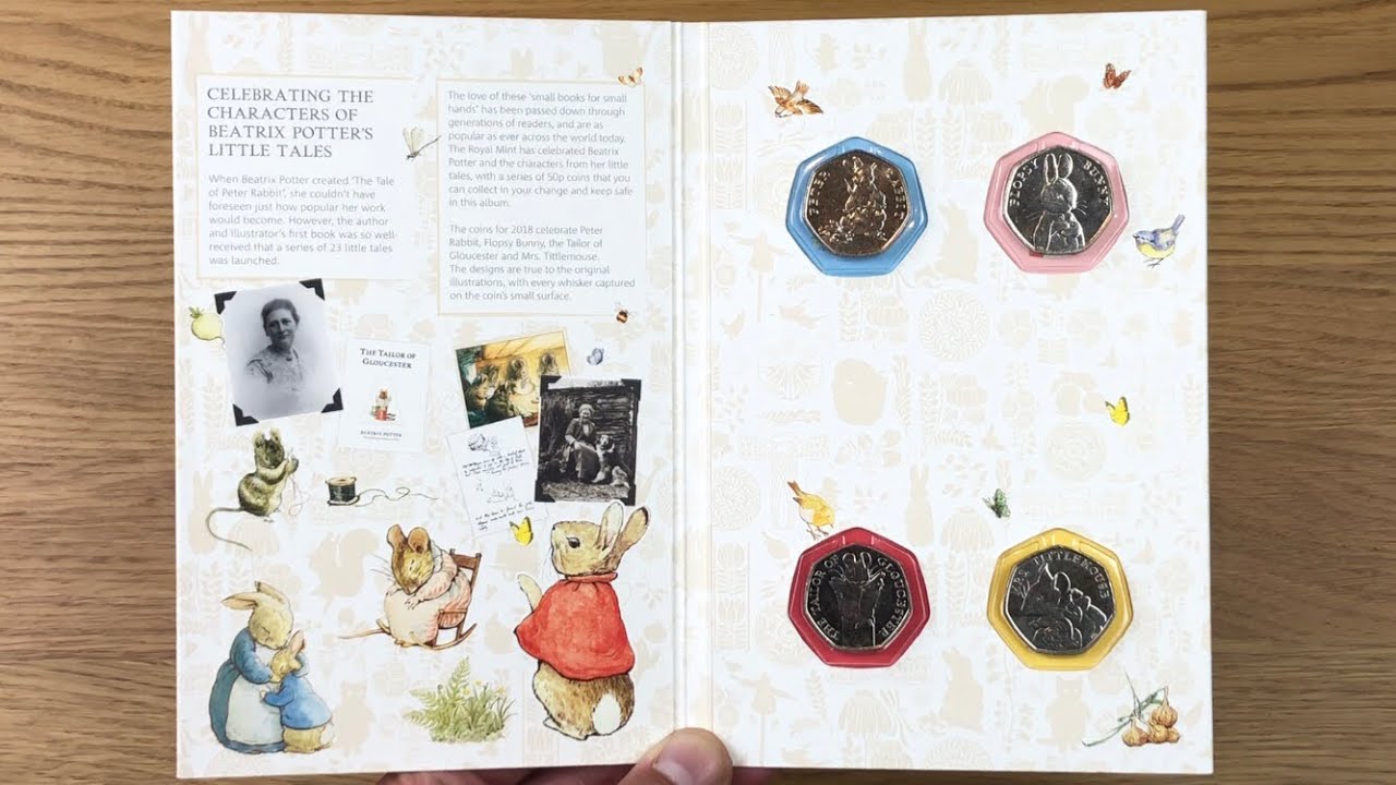 2018 BEATRIX POTTER 50p COIN COLLECTORS ALBUM ROYAL MINT 2019