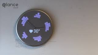 Demonstration Glance Clock Elegant Silver Grey