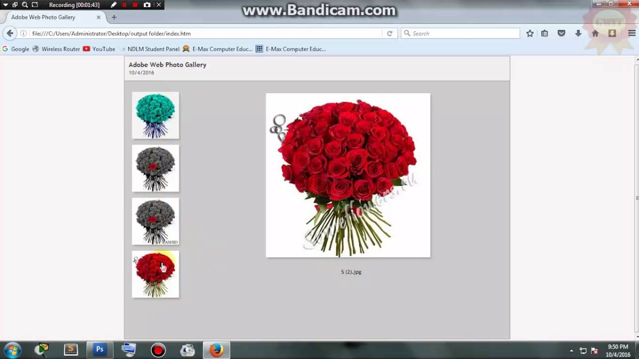How to create a web gallery in photoshop