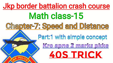 Jkp border battalion Math class-15| Jkp border battalion written exam|