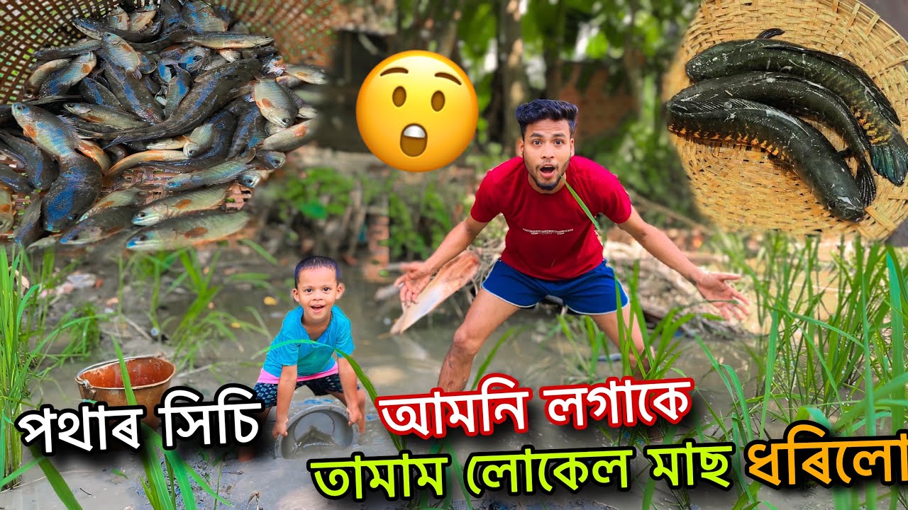 পথাৰ সিচি তামাম লোকেল মাছ ধৰিলো🐠🐬❤️