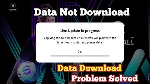 Live Update In Progress Download Problem | How To Live Update In Progress | Efootball