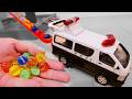 マーブルランレースASMR×パトロールカー&HABA ウェーブスロープ、くみくみスロープ Marble Run Race Police Car & HABA Wooden Course