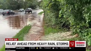 Relief ahead from heavy rain, storms
