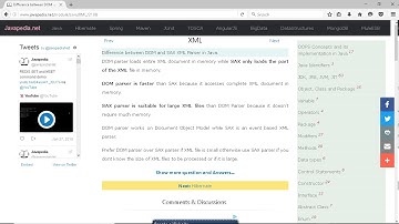 Difference between DOM and SAX XML Parser in Java. | javapedia.net