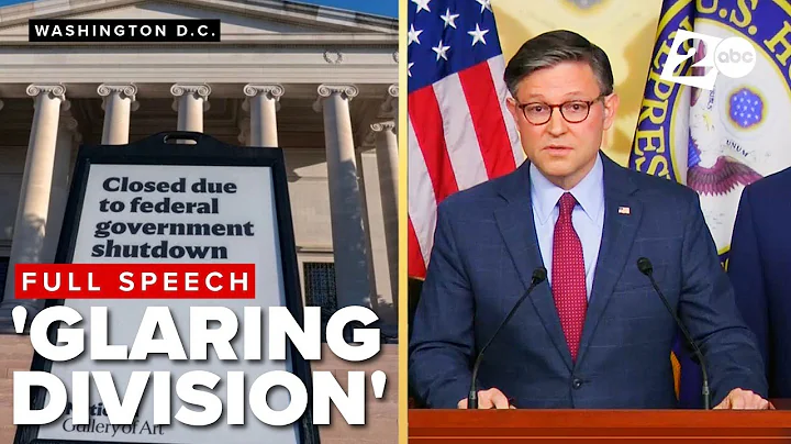 Mike Johnson talks 'glaring division' between parties during 22nd day government shutdown