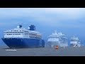 2nd MEYER WERFT cruise ship parade 2018 in Rostock Warnemünde (Germany) | 4K-Quality-Video