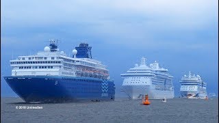 2. MEYER WERFT Kreuzfahrtschiff Parade 2018 in Rostock Warnemünde | 4K-Qualitäts-Video