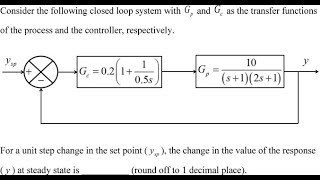 GATE 2020 Solution of Process Dynamic and Control