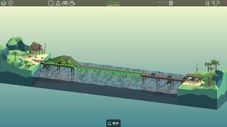Poly Bridge 7-3 under budget, no breakage