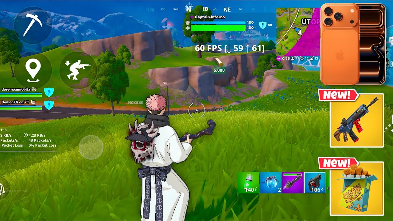 Fortnite Mobile on Max Settings (iPhone 17 Pro)
