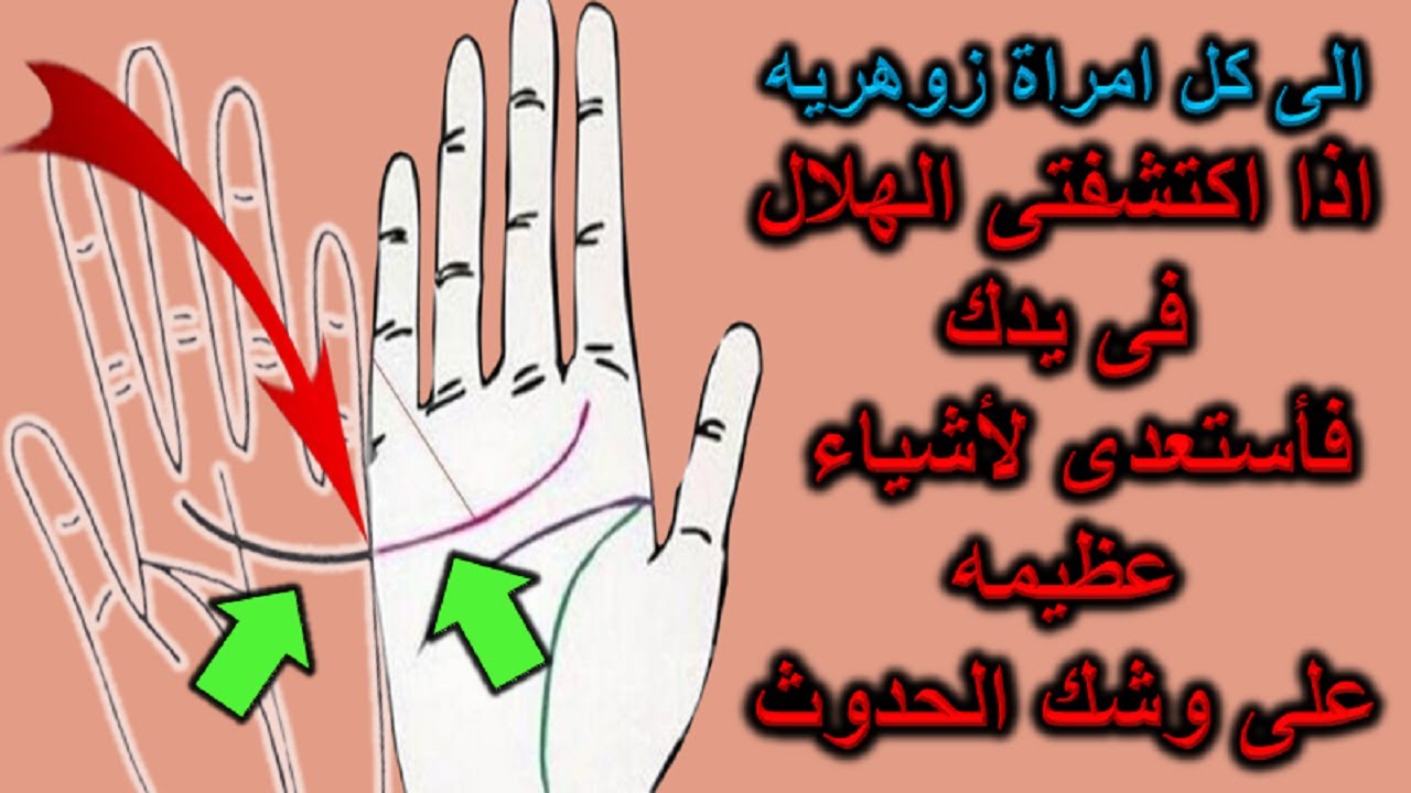 الى كل امراة زوهريه اذا اكتشفتى الهلال فى يدك فأستعدى لأشياء عظيمه على وشك الحدوث