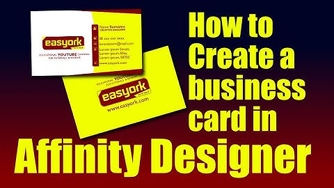 How to Create a business card in Affinity Designer