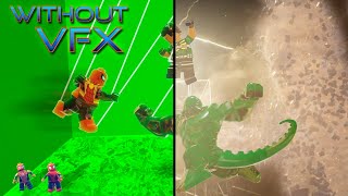How LEGO Spider-Man No Way Home Trailer 2 looks Without VFX | side by side