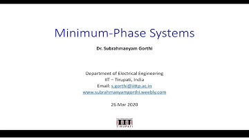 DSP Lecture-4: Minimum-Phase Systems