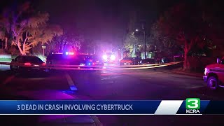 Fiery Tesla Cybertruck crash kills 3, injures 1 in Bay Area